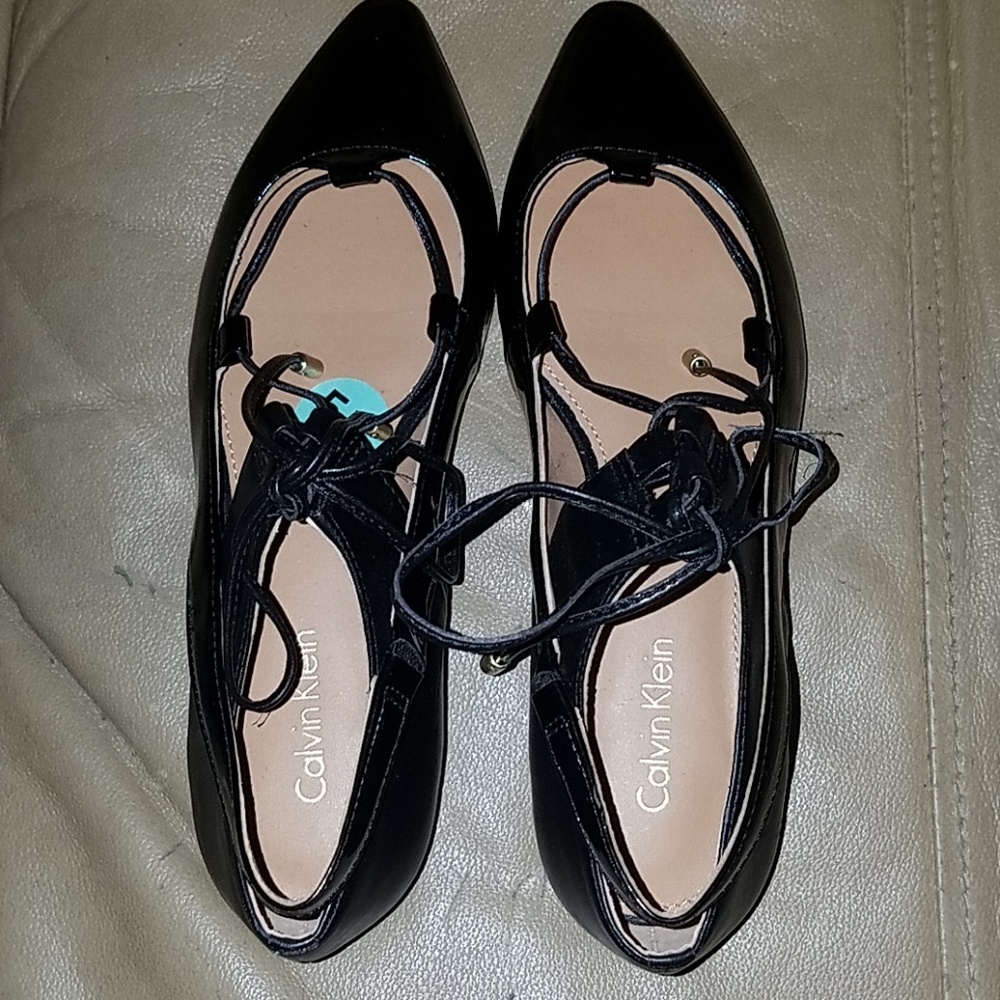 Calvin Klein Genuine Patent leather Casual Flats
